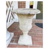 TWO MATCHING CEMENT PLANTERS 24 INCHES HIGH