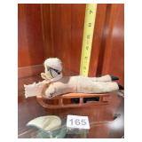 RARE JAPANESE TIN LITHOGRAPH - TOY CHILD WITH