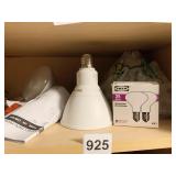 ASSORTED LIGHT BULBS, FLOOD LIGHT BULBS,