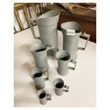 ANTIQUE PEWTER PITCHERS, MUGS