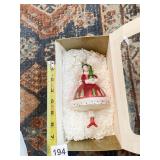 BLOWN GLASS ANGEL ORNAMENT