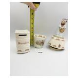 BUNNYKINS BANK, CUP, AND MUSIC BOX