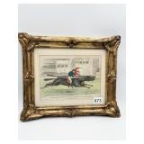 HAND TINTED THE DEAD HEAT BETWEEN BUCK STONE AND