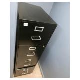 BLACK 4 DRAWER FILE CABINET