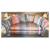 LEE FURNITURE STRIPPED SOFA 69" W X 28" H X 36"