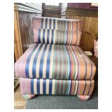 LEE FURNITURE STRIPPED UPHL. CHAIR 29" H X 28: W