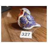 ROYAL CROWN DERBY BIRD W/ GOLD BEAK