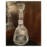 ATLANTIS WATERFORD DECANTER W/ VODKA TAG
