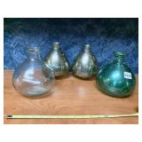 4 GLASS VASES