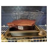 MUFFIN TIN, METAL BAKING DISHES, COOLING RACKS,