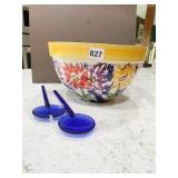 LARGE PORTUGAL SALAD BOWL, CERAMIC, ABSTRACT