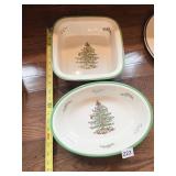 2 SPODE LARGE SERVING DISHES