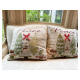 2 PEACE ACCENT PILLOWS