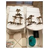 ORNATE DRAPERY HOLD BACKS AND 2 ORGANIZER DRAWERS