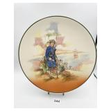 13.5" ROYAL DOULTON TREASURE ISLAND PLATE & BRASS