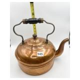 COPPER TEAPOT W/ WOOD HANDLE