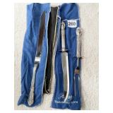 STERLING CARVING SET, AND KNIFE