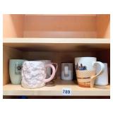 ASSORTMENT OF COFFEE MUGS, FLORAL, CHICAGO, 4