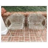 2 WROUGHT IRON OUTDOOR CHAIRS
