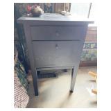 BLACK 2 DOOR SIDE TABLE