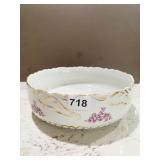 DECORATIVE GERMAN DISH WITH FLORAL AND GOLD