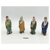4 MUDMEN GLAZED FIGURES