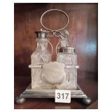 CASTER SET W/ 4 JARS AND CADDY - S. J. L & CO