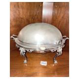 FRENCH SILVER-PLATED BELL MARK ON BASE ROLL TOP