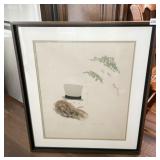 SARAH CHURCHILL FRAMED TOP HAT DRAWING