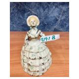 ANTIQUE SOUTHERN BELL DOORSTOP GIRL IN DRESS