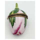ROSE SHAPE TRINKET BOX LIMOGE FRANCE