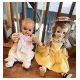 ALEXANDER COMPOSITION DOLL AND PORCELAIN DOLL