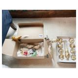 CLIP ON ANTIQUE ORNAMENTS, TREE TOPPER ETC.