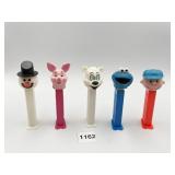COOKIE MONSTER, CHARLIE BROWN, PIGLET PEZ