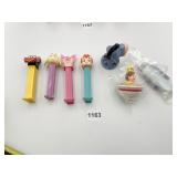 PEZ CONTAINERS INCL. PIGLET, CARS ETC.