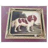 PORTRAIT OF KING CHARLES SPANIEL DOG IN FRAME 24"