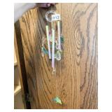 GLASS MINI CHANDELIER WITH DOLPHINS, ONE PART NOT