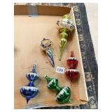 GLASS HANGING TWO TIER ORNAMENTS