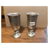 SET OF 2 PEWTER GOBLETS STAMPED ON BOTTOM