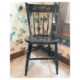 NICHOLS AND STONE BLACK STENCILED CHAIR