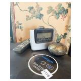 ALARM CLOCK, COVERED DISH