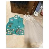 RAINBOW GIRL VEST W/ PATCHES FRONT AND BACK AND
