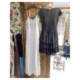 WHITE GOWN ADRIANNA PAPELL SZ. 4 W/ BEADS ON