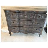 CARVED FRONT DRESSER, ARCHED DESIGN SIDES 43" H X