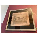 ENGLISH ENGRAVING IN FRAME - THE PORTRAITURE OF