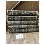 LEATHER BOUND 5 BOOKS INCLUDING