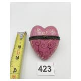 LIMOGE HEART SHAPE TRINKET BOX