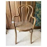 CANED SEAT BENTWOOD ARMCHAIR