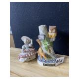 HOFFMAN DECANTER, LACE DOLL SOME DAMAGE TO LACE