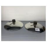 2 MERCURY GLASS LAMP REFLECTORS